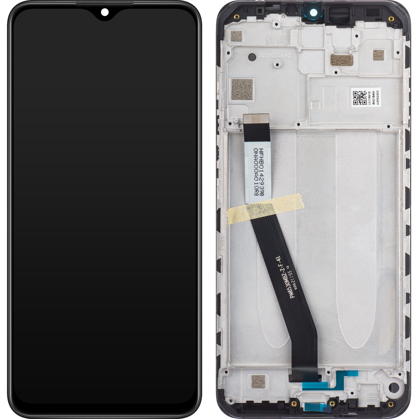 Display s dotykovou obrazovkou Xiaomi Redmi 9, s rámom, čierny, Service Pack 5600050J1900