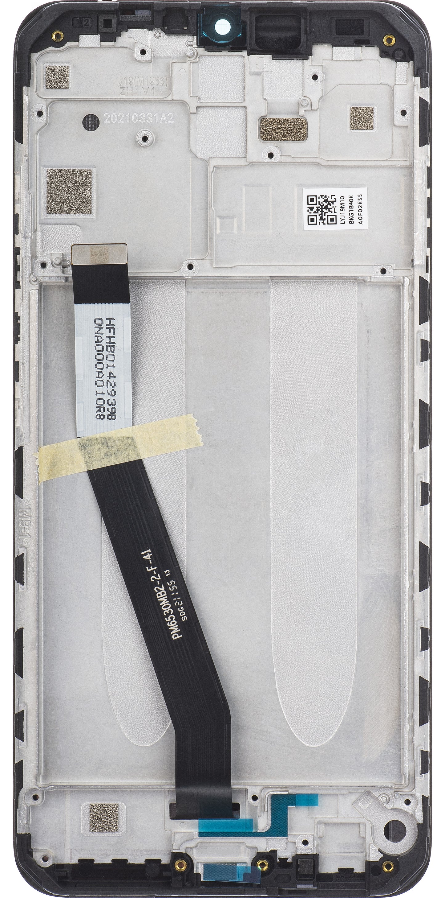 Display s dotykovou obrazovkou Xiaomi Redmi 9, s rámom, čierny, Service Pack 5600050J1900