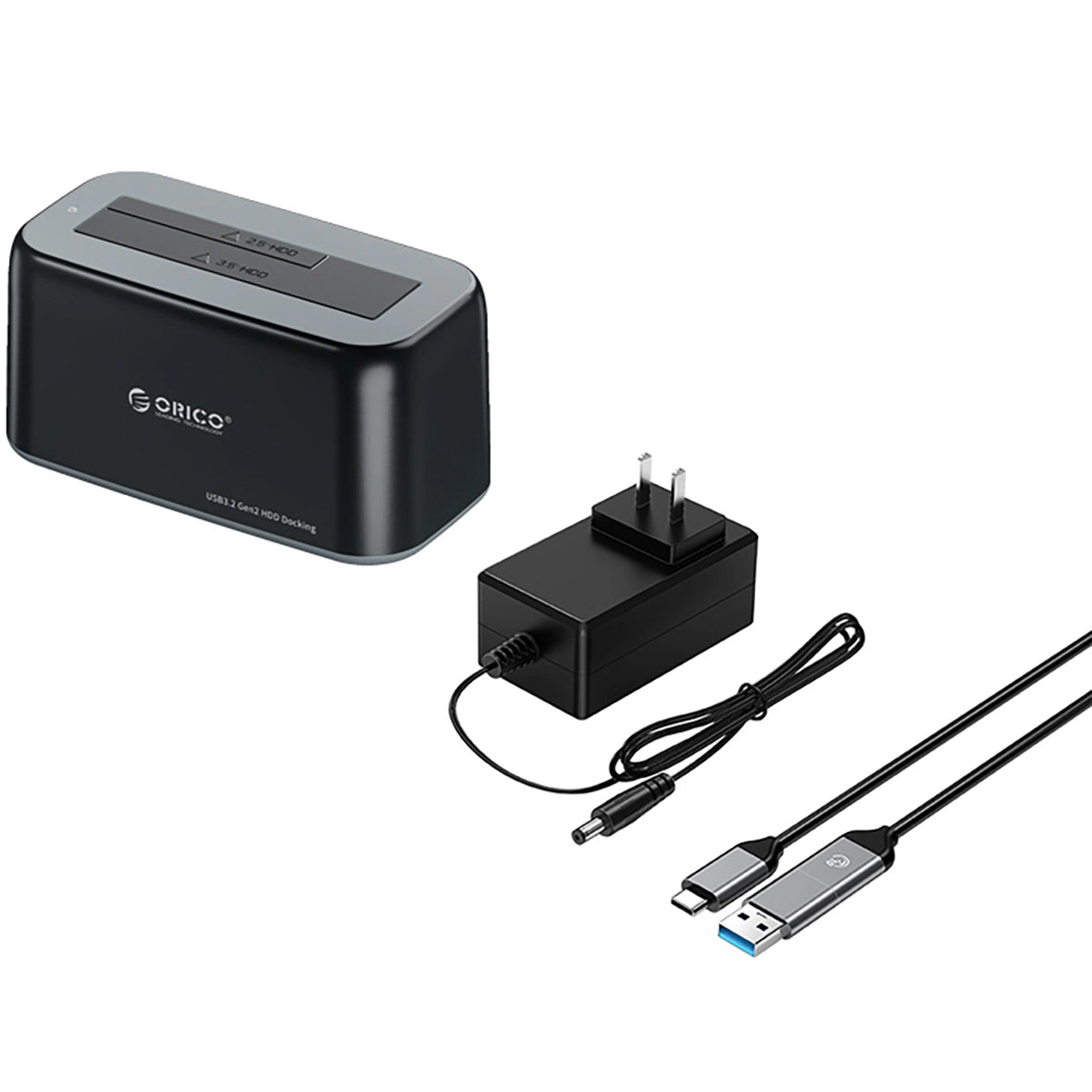 Dokovacia stanica Orico 6819C3 1-Drive pre HDD / SSD SATA 2,5 palca / 3,5 palca, čierna