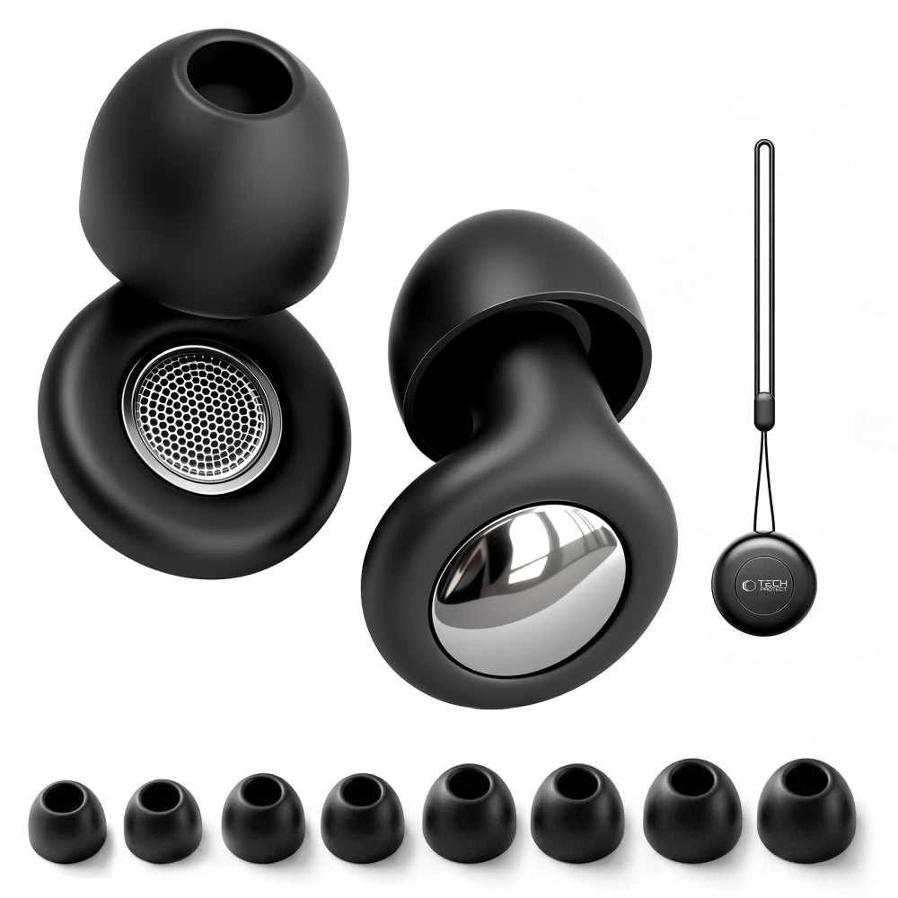 Ušné zátky Tech-Protect QuietFit, Čierne