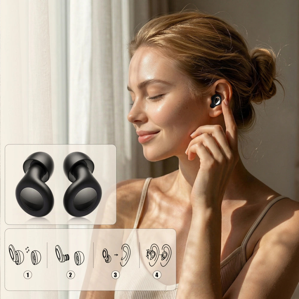 Ušné zátky Tech-Protect QuietFit, Čierne