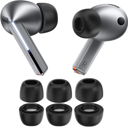 Techsuit ET3 Ear Tips for Samsung Galaxy Buds3 Pro, Size S / M / L, White