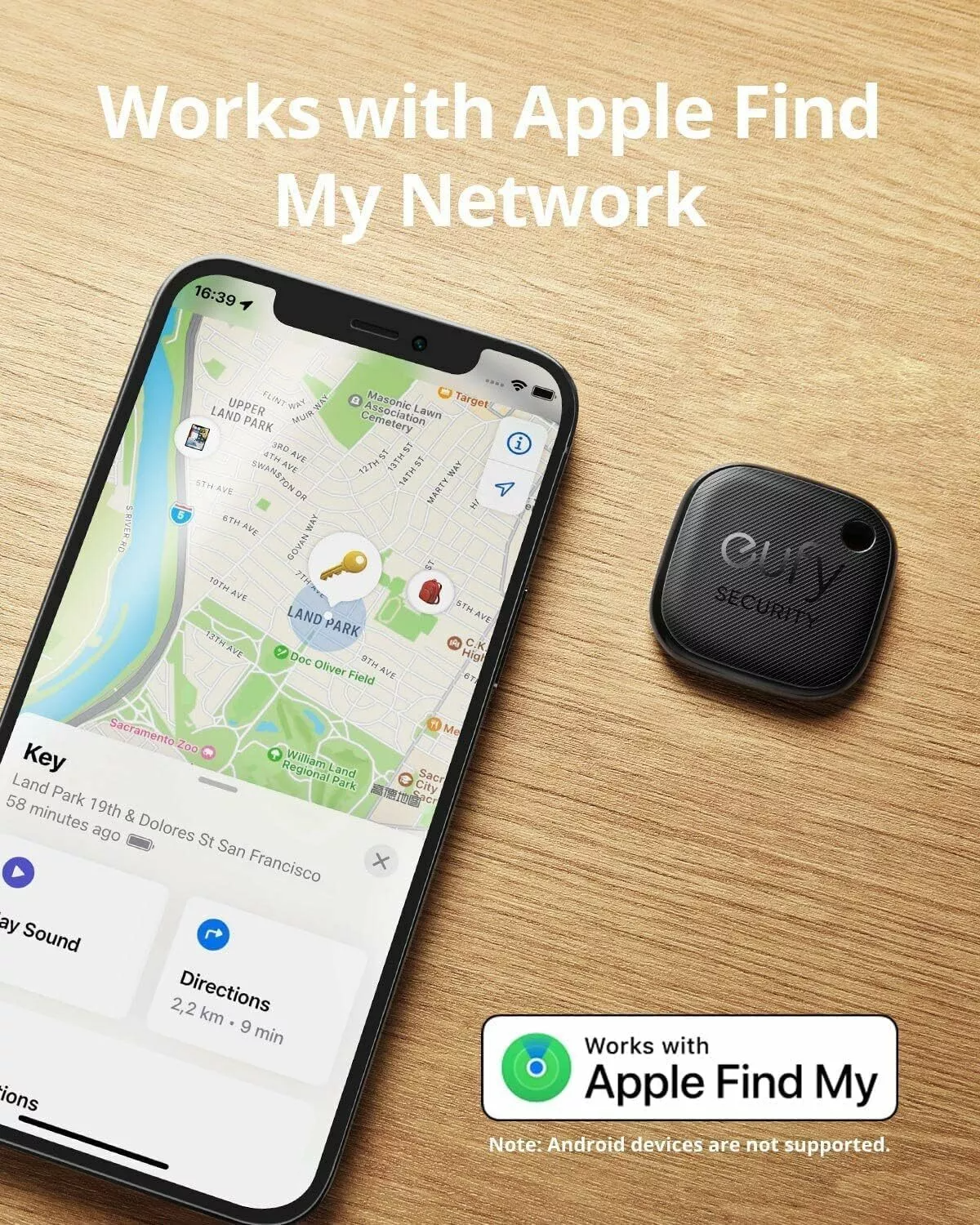 Eufy Security SmartTrack Link pre iOS Series, Sada 4 kusy, Čierna E87B0012