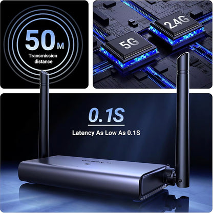 Bezdrôtový HDMI extender UGREEN CM586, 4K, čierny