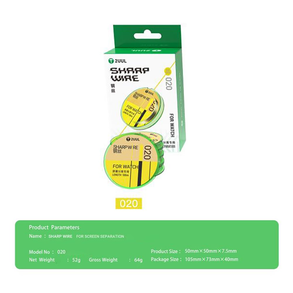 Molybdenum Wire 2UUL 020 GS for Watch, 100m