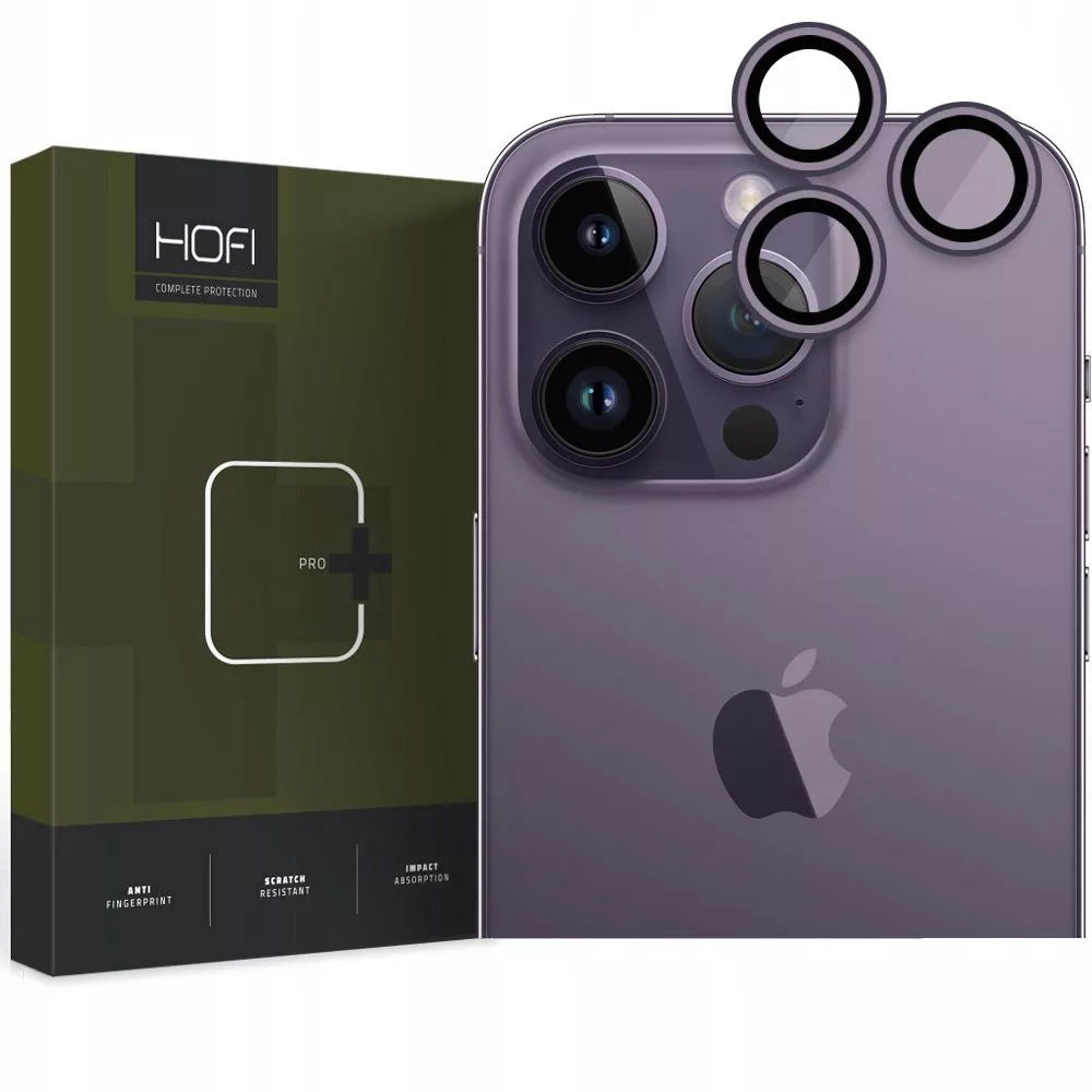 Tech-Protect CamRing Fit+ Rear Camera Protection Film for Apple iPhone 14 Pro Max / 14 Pro, Tempered Glass, Purple