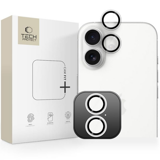 Ochranná fólia na zadnú kameru Tech-Protect CamRing Fit+ pre Apple iPhone 17, Kalené sklo, Priehľadná