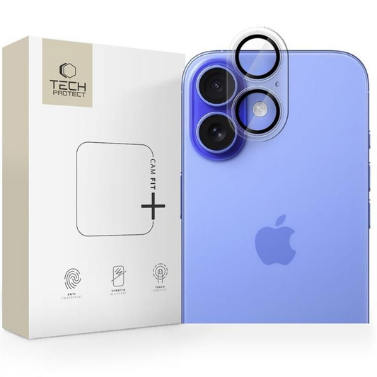Ochranná fólia na zadnú kameru Tech-Protect CamFull Fit+ pre Apple iPhone 17, Kalené sklo, Matné Transparentné