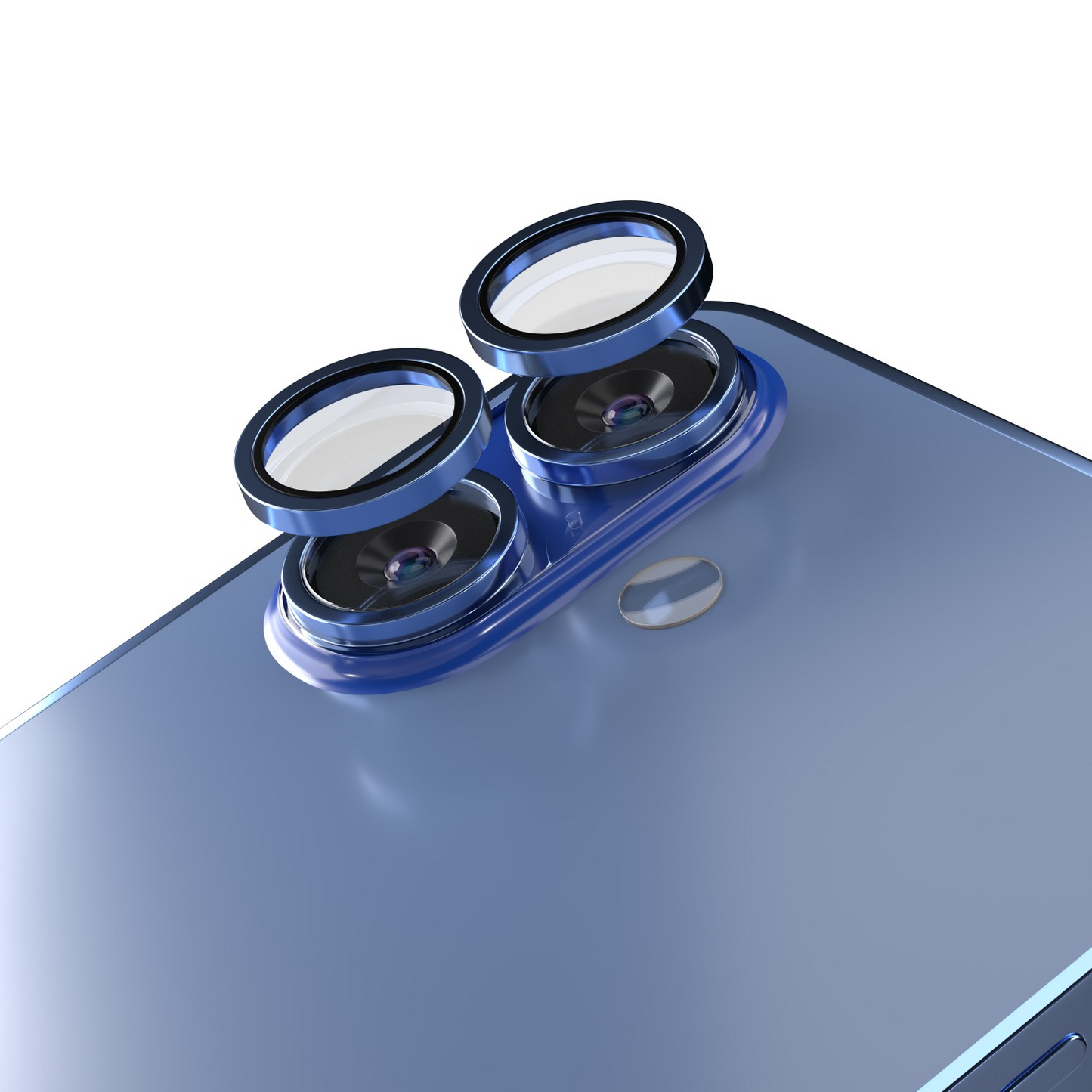 Ochranná fólia na zadnú kameru Etteri pre Apple iPhone 16 Plus / 16, tvrdené sklo, modrá