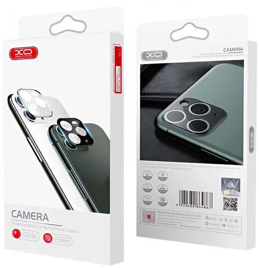 Ochranná fólia na zadnú kameru XO Design 3D pre Apple iPhone 12 Pro, tvrdené sklo, čierna