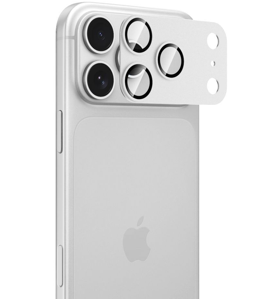 Ochranná fólia na zadnú kameru Tech-Protect CamFull Fit+ pre Apple iPhone 18 Pro, tvrdené sklo, strieborná