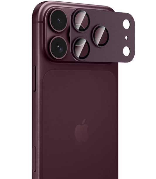 Ochranná fólia na zadnú kameru Tech-Protect CamFull Fit+ pre Apple iPhone 18 Pro, tvrdené sklo, vínová
