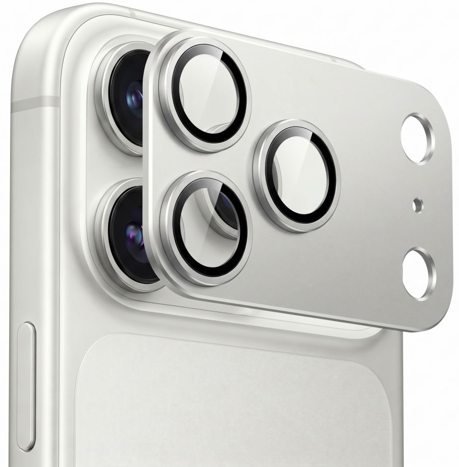 Ochranná fólia na zadnú kameru Tech-Protect CamFull Fit+ pre Apple iPhone 18 Pro Max, tvrdené sklo, strieborná
