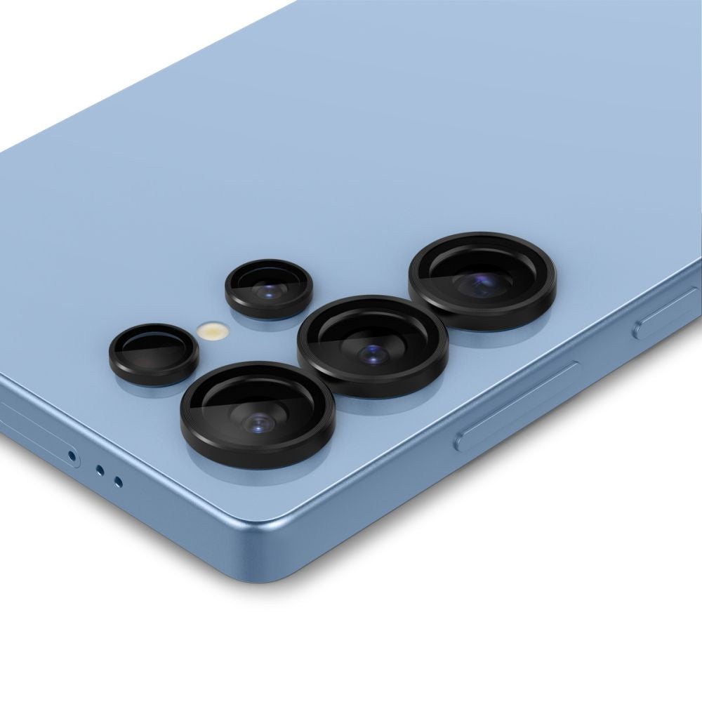 Ochranná fólia na zadnú kameru Spigen GlastR EZ FIT Optik Pro HD pre Samsung Galaxy S25 Ultra S938, Kalené sklo, Sada 2 kusy, Čierna