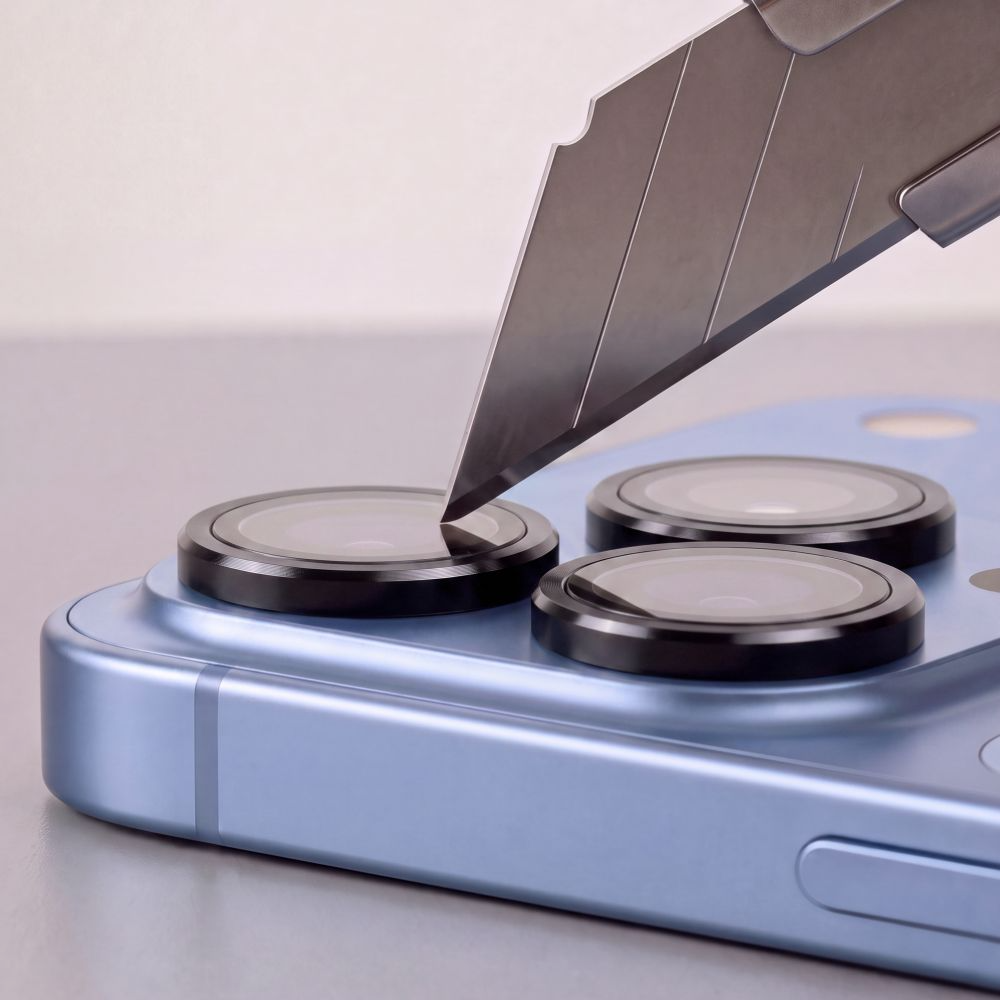 Ochranná fólia na zadnú kameru Tech-Protect CamRing Fit+ pre Apple iPhone 18 Pro / 18 Pro Max, tvrdené sklo, čierna