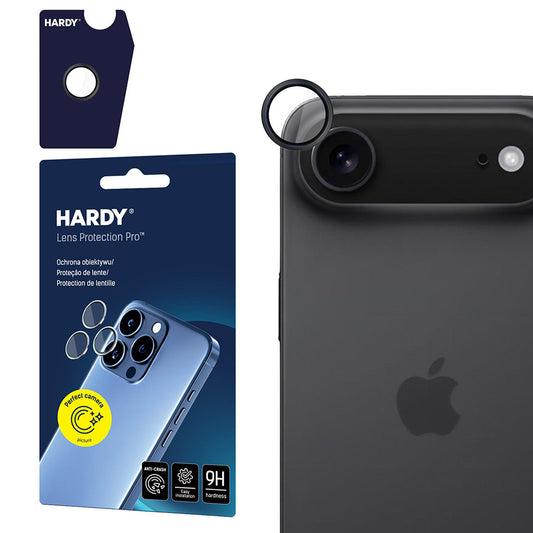 Ochranná fólia 3MK Hardy Protection Pro na zadnú kameru pre Apple iPhone 17 Air, Kalené sklo, Čierna