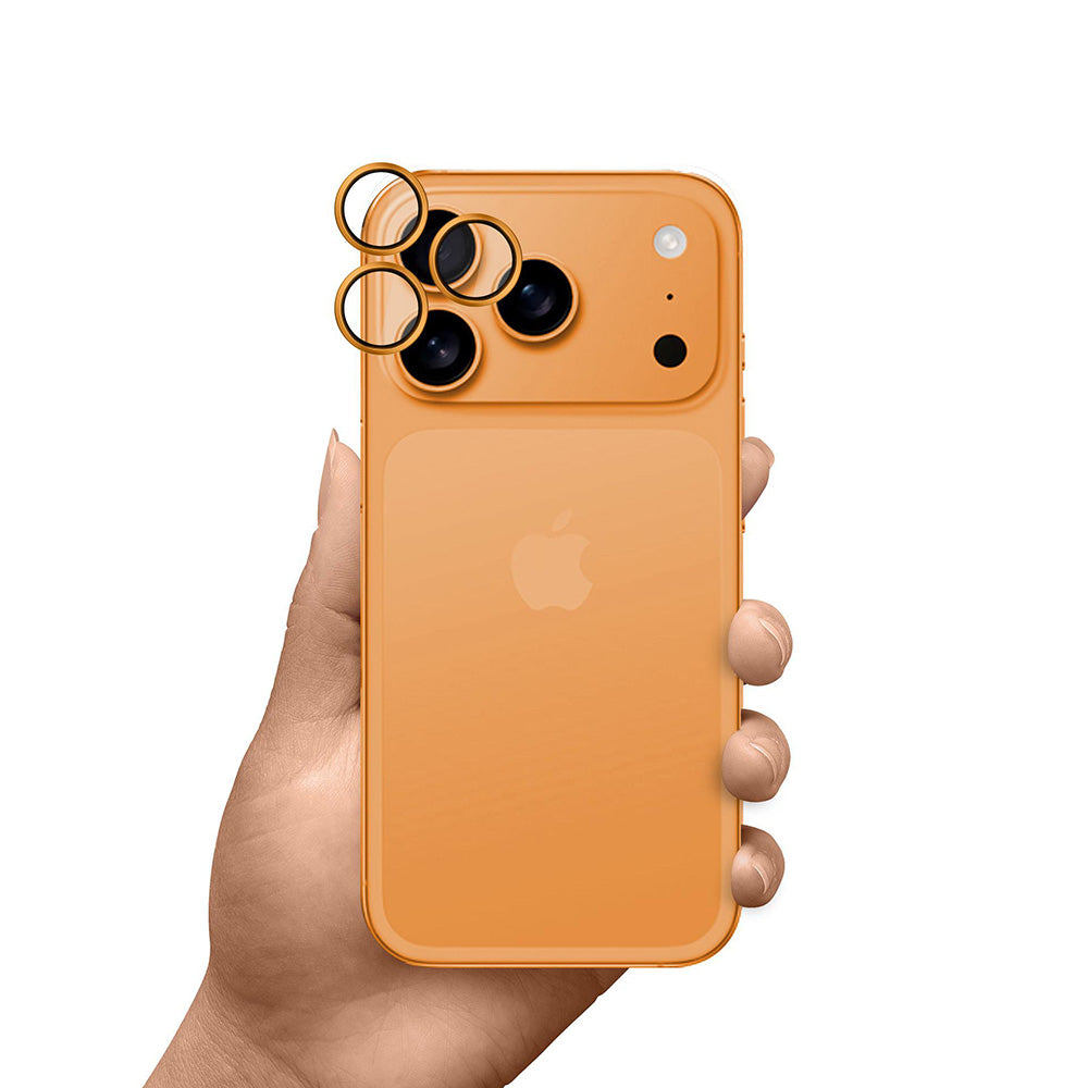 Ochranná fólia na zadnú kameru 3MK Hardy Protection Pro pre Apple iPhone 17 Pro Max / 17 Pro, Kalené sklo, Oranžová