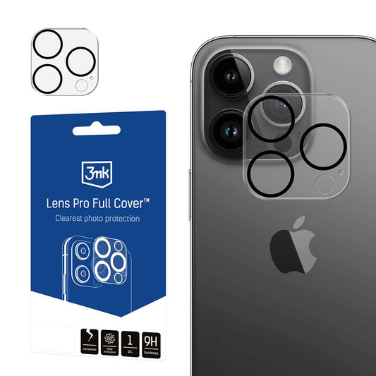 Ochranná fólia na zadnú kameru 3MK Pro Full Cover pre Apple iPhone 13 Pro, tvrdené sklo, priehľadná
