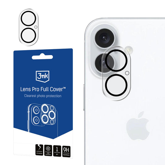 Ochranná fólia 3MK Pro Full Cover na zadnú kameru pre Apple iPhone 17, Tvrdené sklo, Čierna