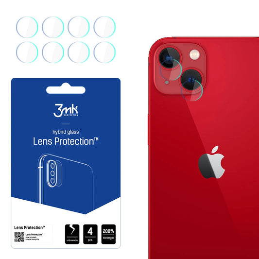 Ochranná fólia na zadnú kameru 3MK Protection pre Apple iPhone 13, flexibilné sklo, sada 4 kusov, priehľadná