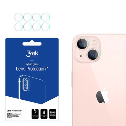 3MK Protection Rear Camera Protective Film for Apple iPhone 14, Flexible Glass, Set of 4 Pieces, Transparent