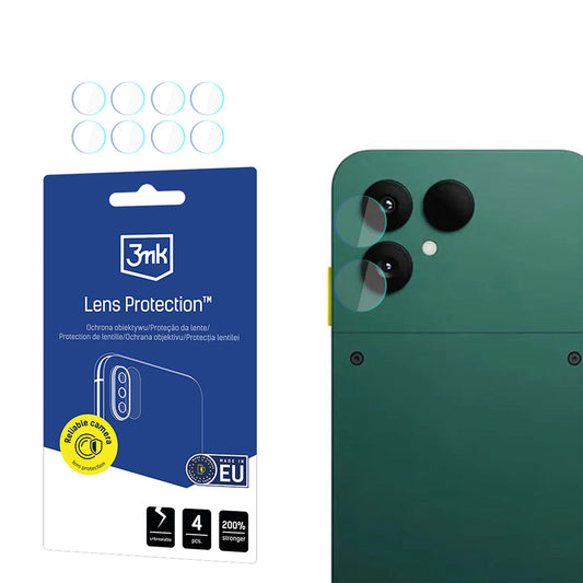 Ochranná fólia na zadnú kameru 3MK Protection pre Fairphone 6, tvrdené sklo, sada 4 kusy, priehľadná