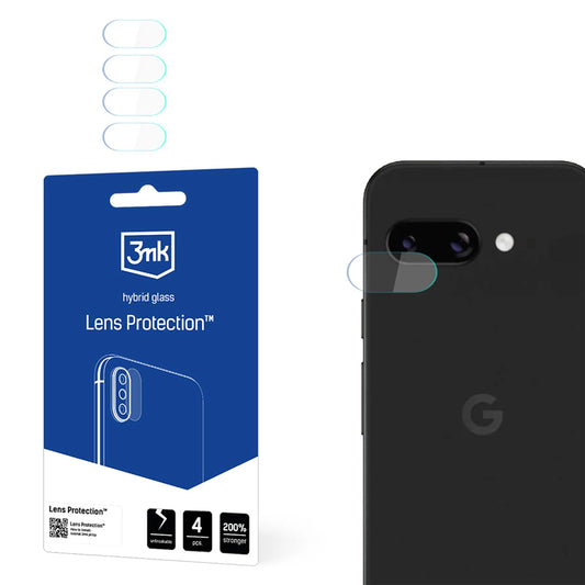 Ochranná fólia na zadnú kameru 3MK Protection pre Google Pixel 9a, flexibilné sklo, sada 4 kusov, priehľadná