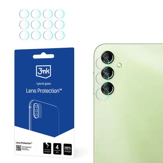 Ochranná fólia na zadnú kameru 3MK Protection pre Samsung Galaxy A14 A145 / A14 5G A146, flexibilné sklo, sada 4 kusov, priehľadná