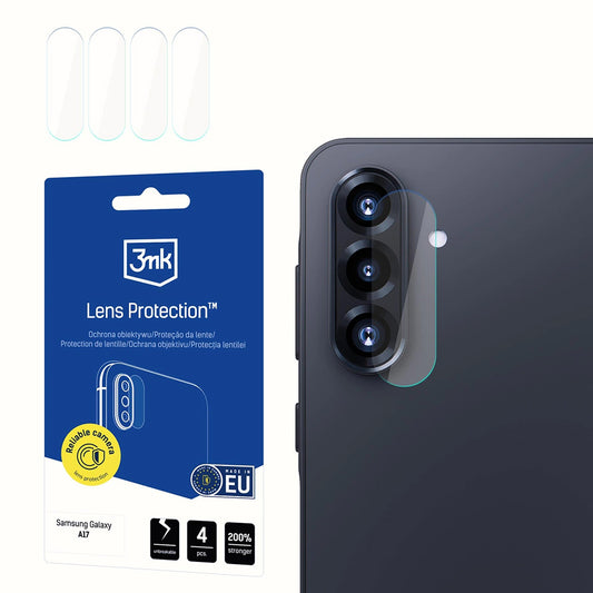 Ochranná fólia na zadnú kameru 3MK Protection pre Samsung Galaxy A17 4G / A17 5G, flexibilné sklo, sada 4 kusov, priehľadná