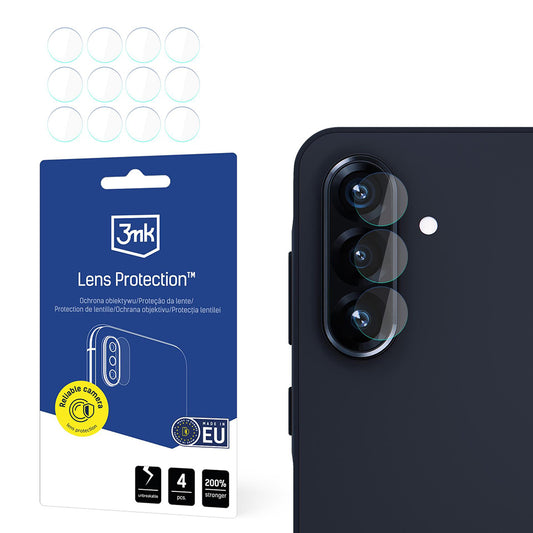 Ochranná fólia na zadnú kameru 3MK Protection pre Samsung Galaxy A26 A266, flexibilné sklo, sada 4 kusov, priehľadná