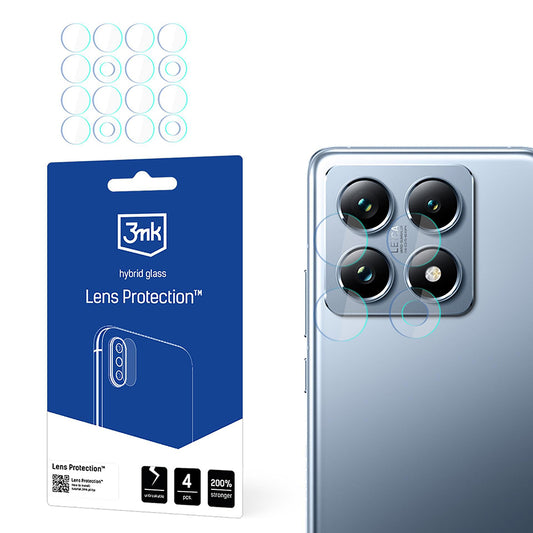 Ochranná fólia na zadnú kameru 3MK Protection pre Xiaomi 14T Pro / 14T, flexibilné sklo, sada 4 kusov, priehľadná