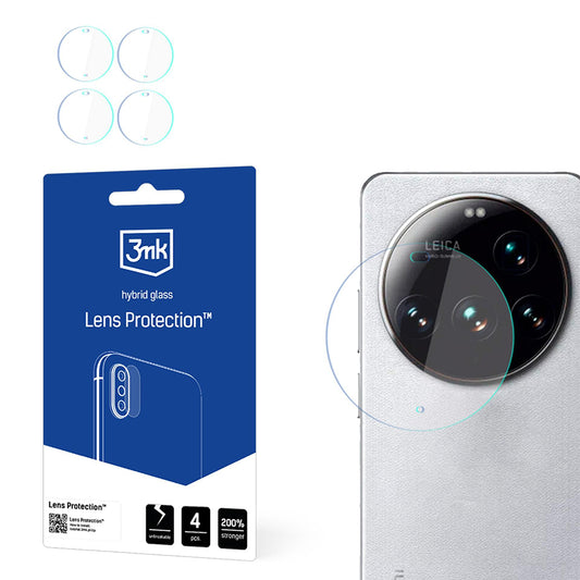 Ochranná fólia na zadnú kameru 3MK Protection pre Xiaomi 15 Ultra, flexibilné sklo, sada 4 kusov, priehľadná