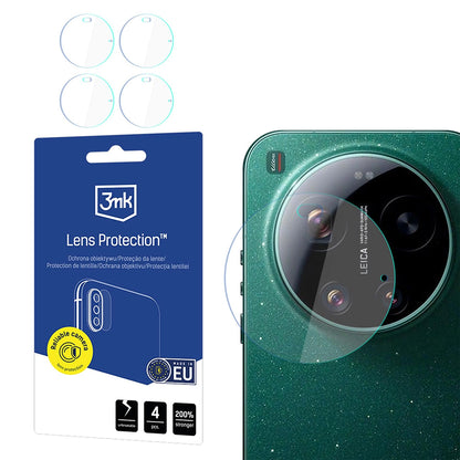 Ochranná fólia na zadnú kameru 3MK Protection pre Xiaomi 17 Ultra, Flexibilné sklo, Sada 4 kusov, Priehľadná