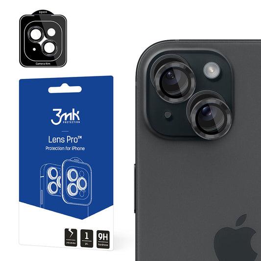 Ochranná fólia na zadnú kameru 3MK Protection Pro pre Apple iPhone 15, tvrdené sklo, sivá