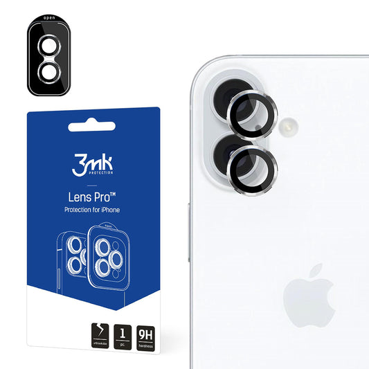 Ochranná fólia na zadnú kameru 3MK Protection Pro pre Apple iPhone 16 Plus / 16, tvrdené sklo, strieborná