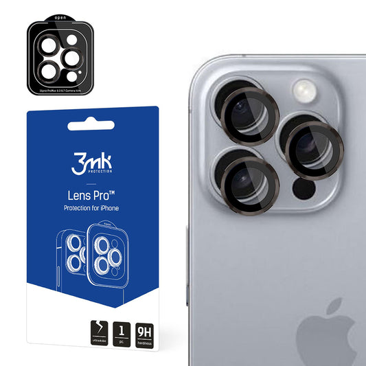 Ochranná fólia na zadnú kameru 3MK Protection Pro pre Apple iPhone 16 Pro Max / 16 Pro, tvrdené sklo, sivá
