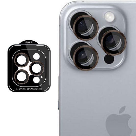 Ochranná fólia na zadnú kameru 3MK Protection Pro pre Apple iPhone 16 Pro Max / 16 Pro, tvrdené sklo, hnedá