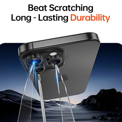 Ochranná fólia na zadnú kameru 3MK Protection Pro pre Apple iPhone 17 Pro Max / 17 Pro, Kalené sklo, Strieborná