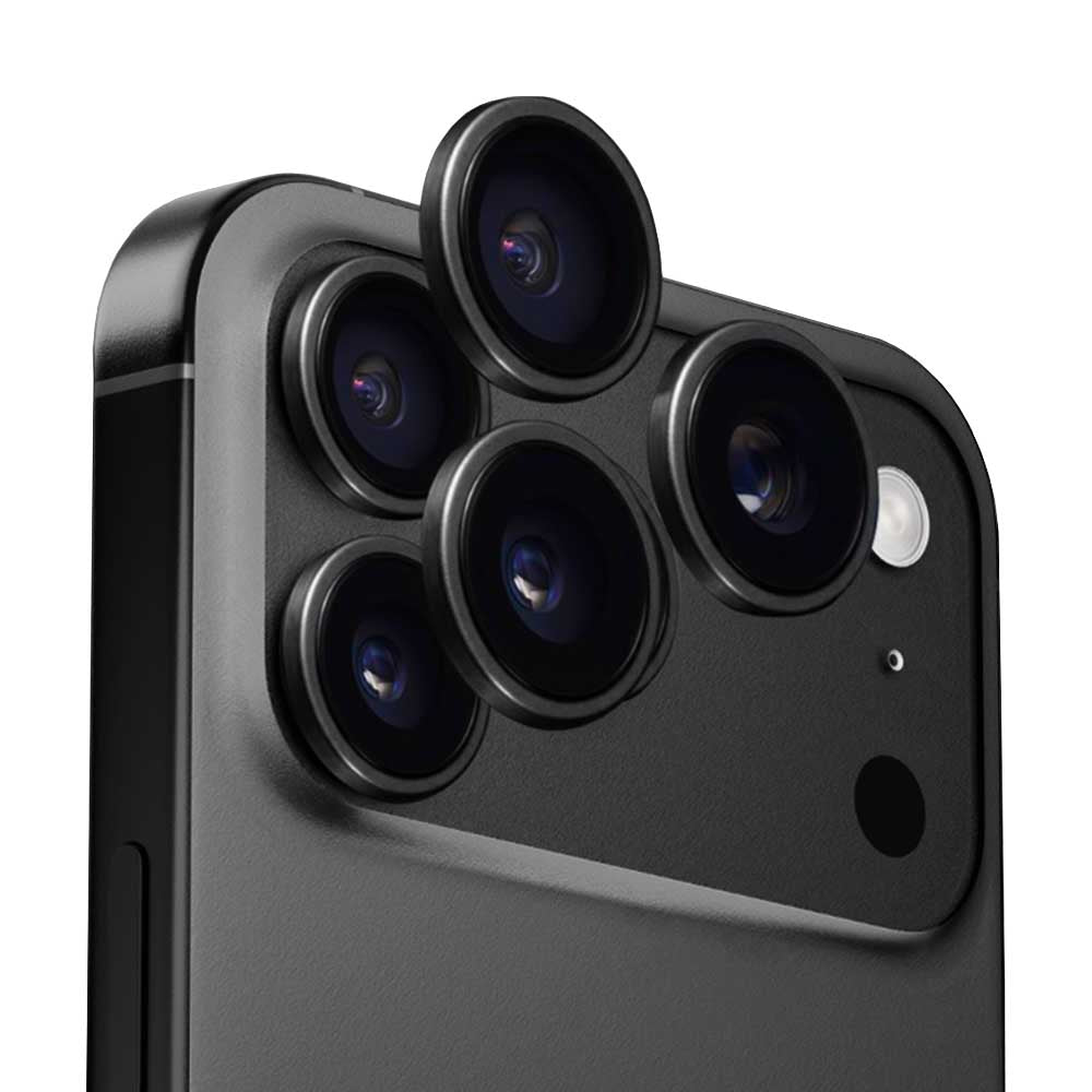 Ochranná fólia Anank AR na zadnú kameru pre Apple iPhone 17 Pro Max / 17 Pro, Kalené sklo, Čierna
