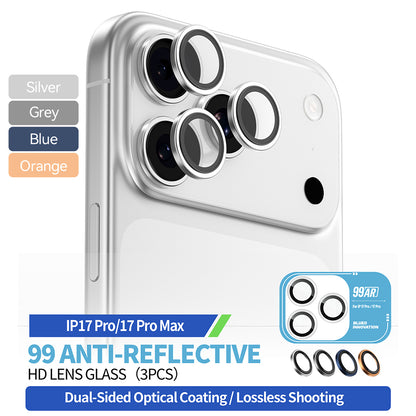Ochranná fólia na zadnú kameru Blueo 99 Anti-Refective HD pre Apple iPhone 17 Pro Max / 17 Pro, Tvrdené sklo, Modrá