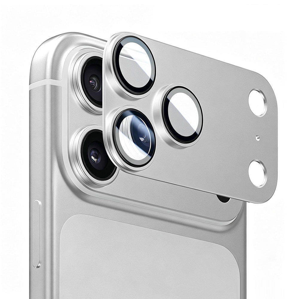 Ochranná fólia na zadný fotoaparát Blueo Integrated Metal pre Apple iPhone 17 Pro, tvrdené sklo, strieborná