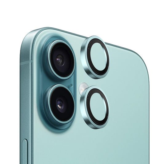 Ochranná fólia na zadnú kameru Blueo Metal Frame pre Apple iPhone 16 Plus / 16, tvrdené sklo, zelená