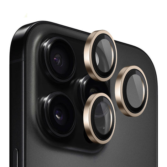 Ochranná fólia zadnej kamery Blueo Metal Frame pre Apple iPhone 16 Pro Max / 16 Pro, tvrdené sklo, bronzová