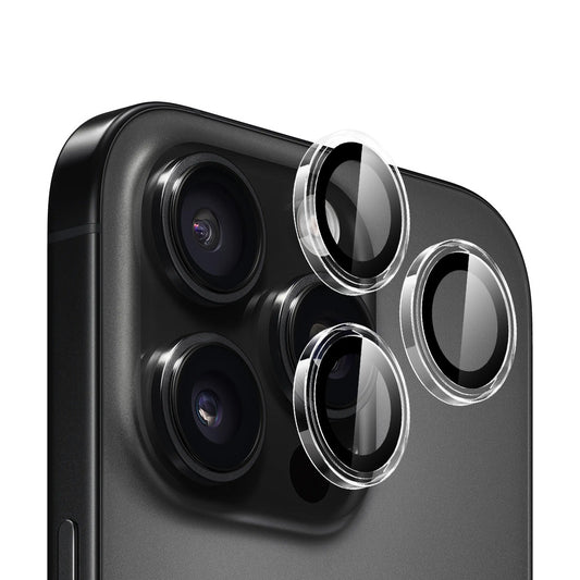 Ochranná fólia na zadnú kameru Blueo Metal Frame pre Apple iPhone 16 Pro Max / 16 Pro, tvrdené sklo, priehľadná