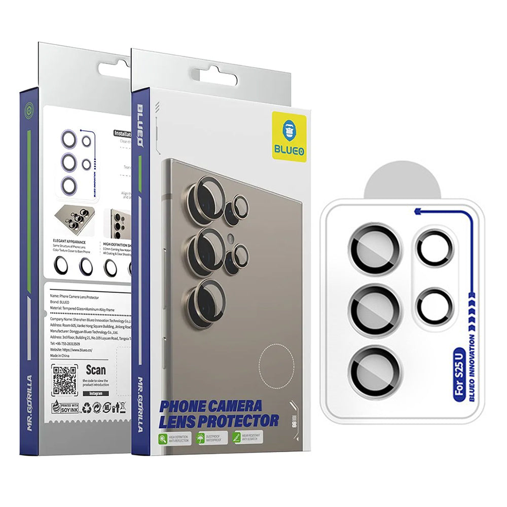 Ochranná fólia Blueo na zadnú kameru pre Samsung Galaxy S26 Plus S947 / S26, Tvrdené sklo, Strieborná