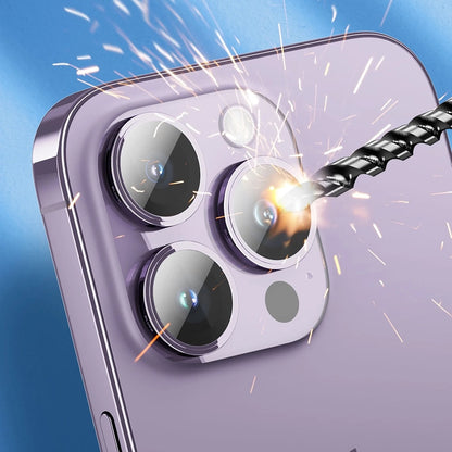 Ochranná fólia na zadnú kameru Blueo Sapphire Crystal pre Apple iPhone 14 Pro Max / 14 Pro, tvrdené sklo, strieborná