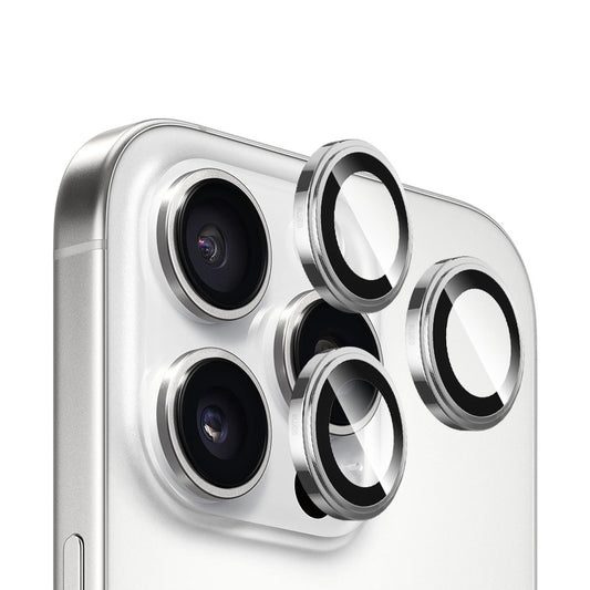 Ochranná fólia na zadnú kameru Blueo Sapphire Crystal pre Apple iPhone 16 Pro Max / 16 Pro, tvrdené sklo, strieborná