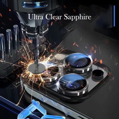 Ochranná fólia na zadnú kameru Blueo Sapphire Crystal pre Apple iPhone 16 Pro Max / 16 Pro, tvrdené sklo, strieborná