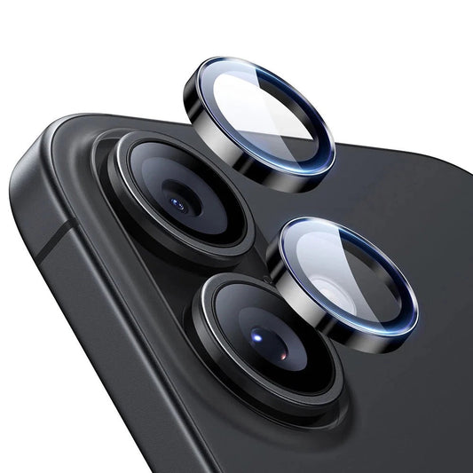 Ochranná fólia ESR Armorite na zadnú kameru pre Apple iPhone 17 / 16 Plus / 16, Kalené sklo, Sada 2 kusy, Čierna