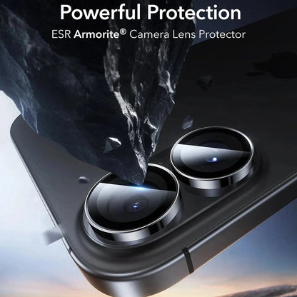Ochranná fólia ESR Armorite na zadnú kameru pre Apple iPhone 17 / 16 Plus / 16, Kalené sklo, Sada 2 kusy, Čierna